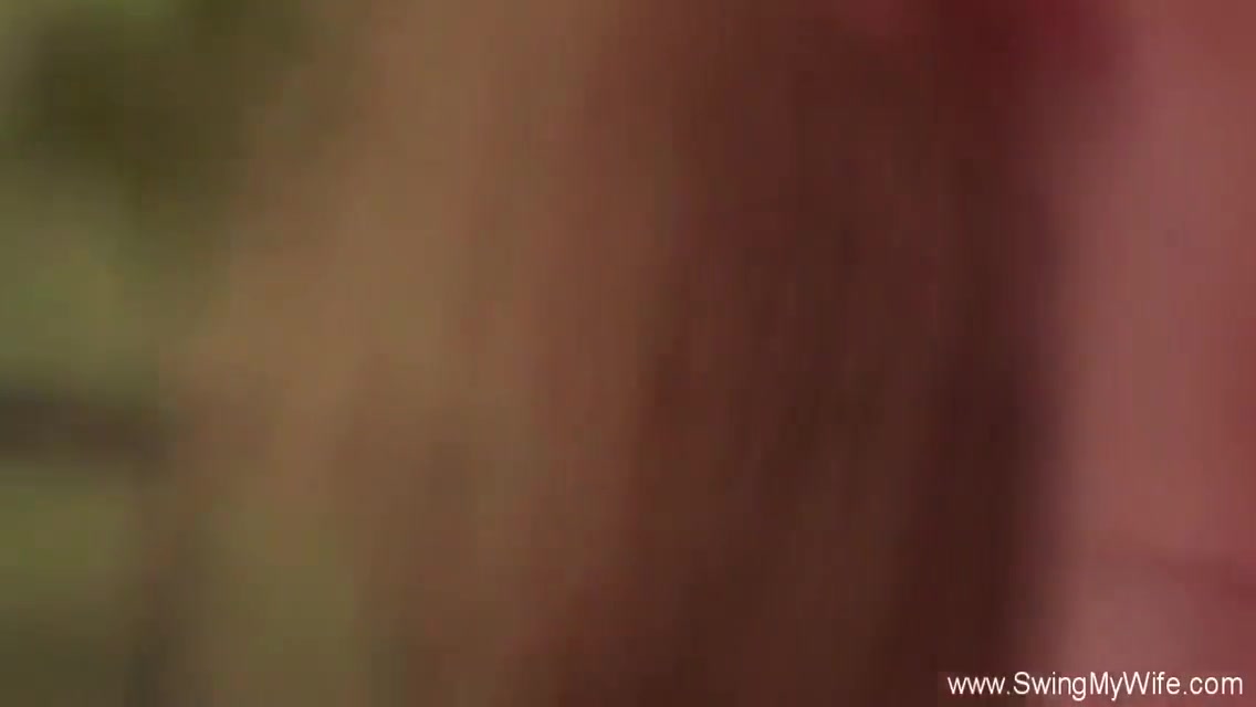 Threesome For Blonde Wifey Outdoors 8 Min