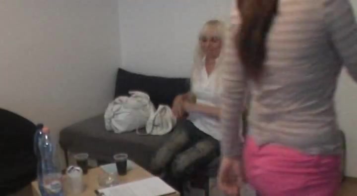 Real czech blonde does BJ during interview