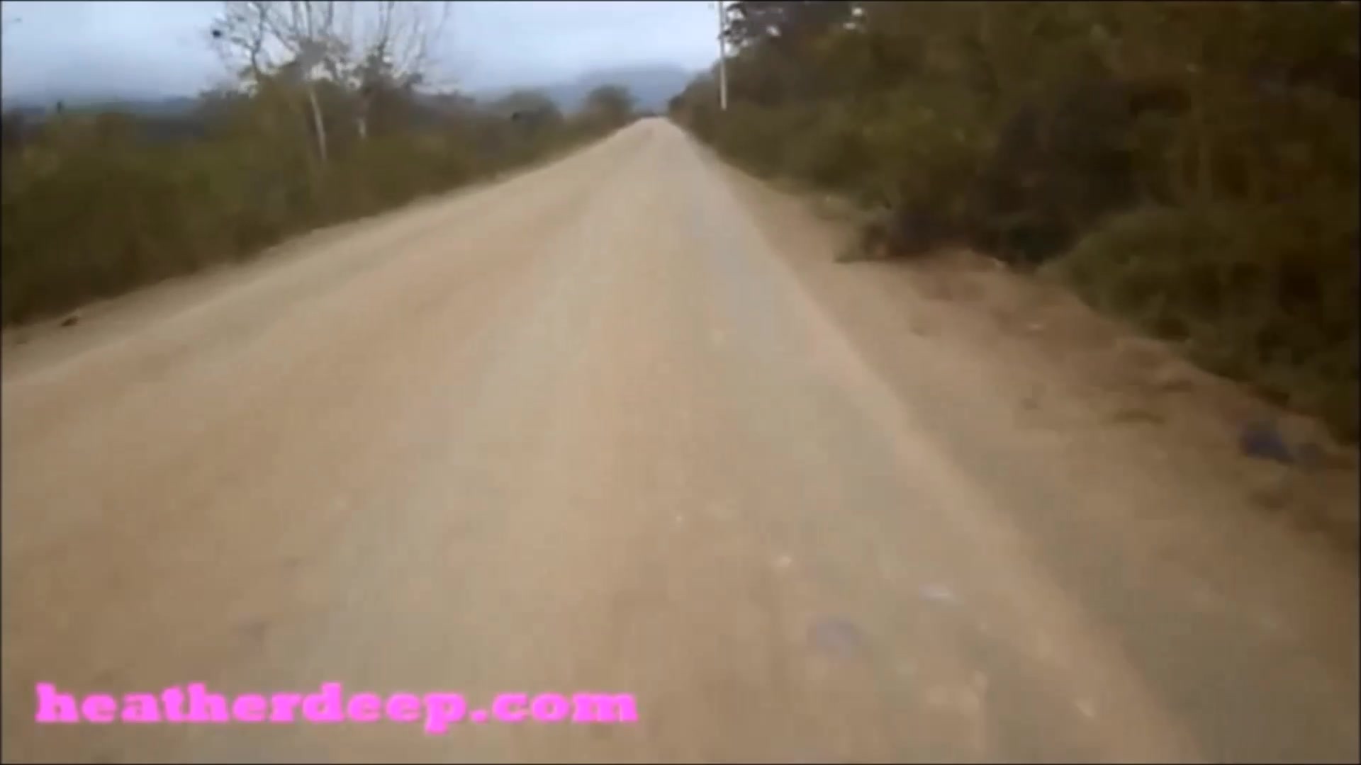 HD Heather Deep 4 wheeling on scary fast quad and ###ing next to horses in the jungle