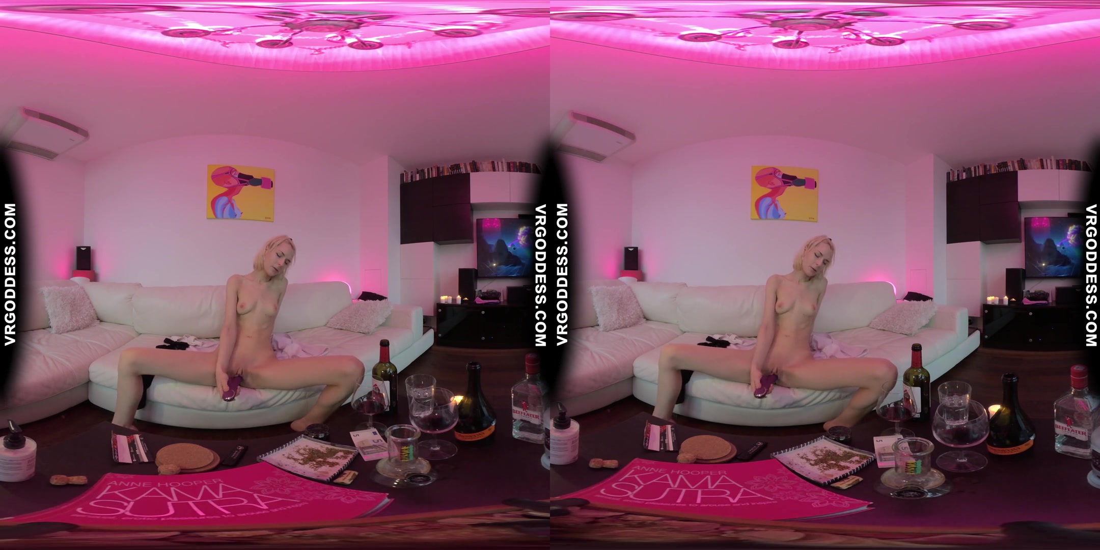 Synthwave Aesthetic Pink Teen Poppy Smoking Bong Sensual Teasing Pleasing Herself Real Female Orgasm