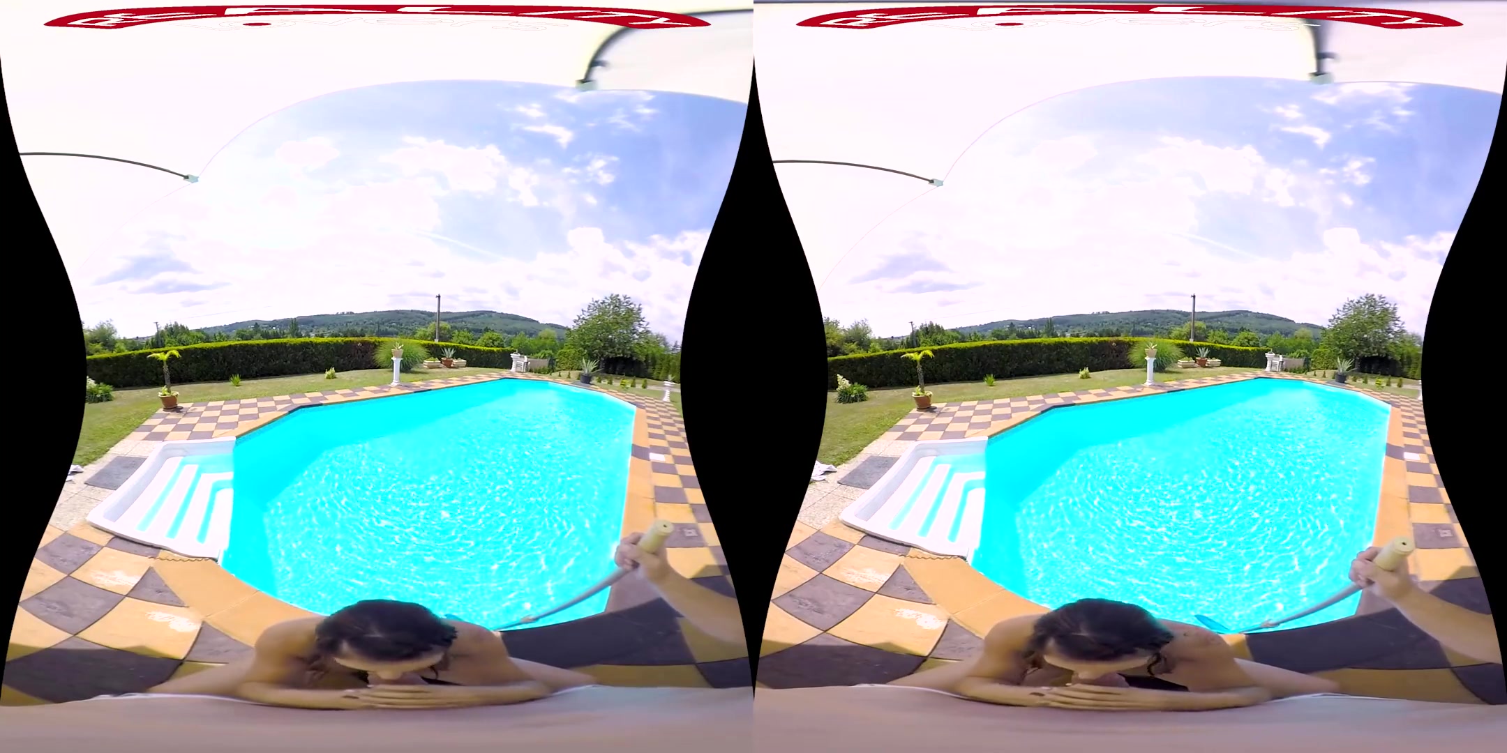 Seducing The Poolboy - POV; Flawless teen 18+ Hardcore Outdoor Sex