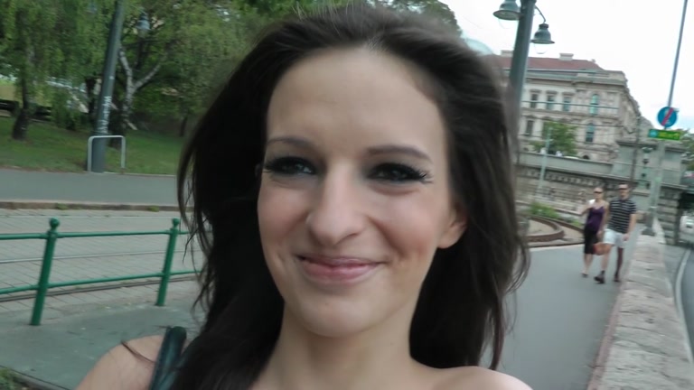 Passionate girl has sex in public place