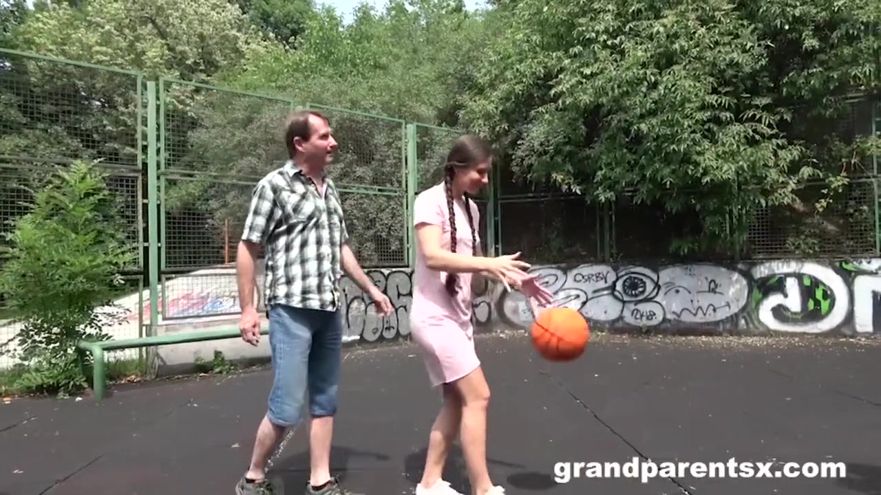 GrandParents Pick up teen 18+ on Basketball Court - Grandparentsx