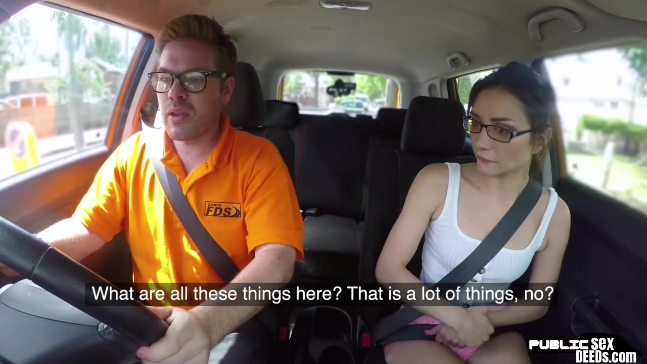 Italian babe publicly doggystyled in car