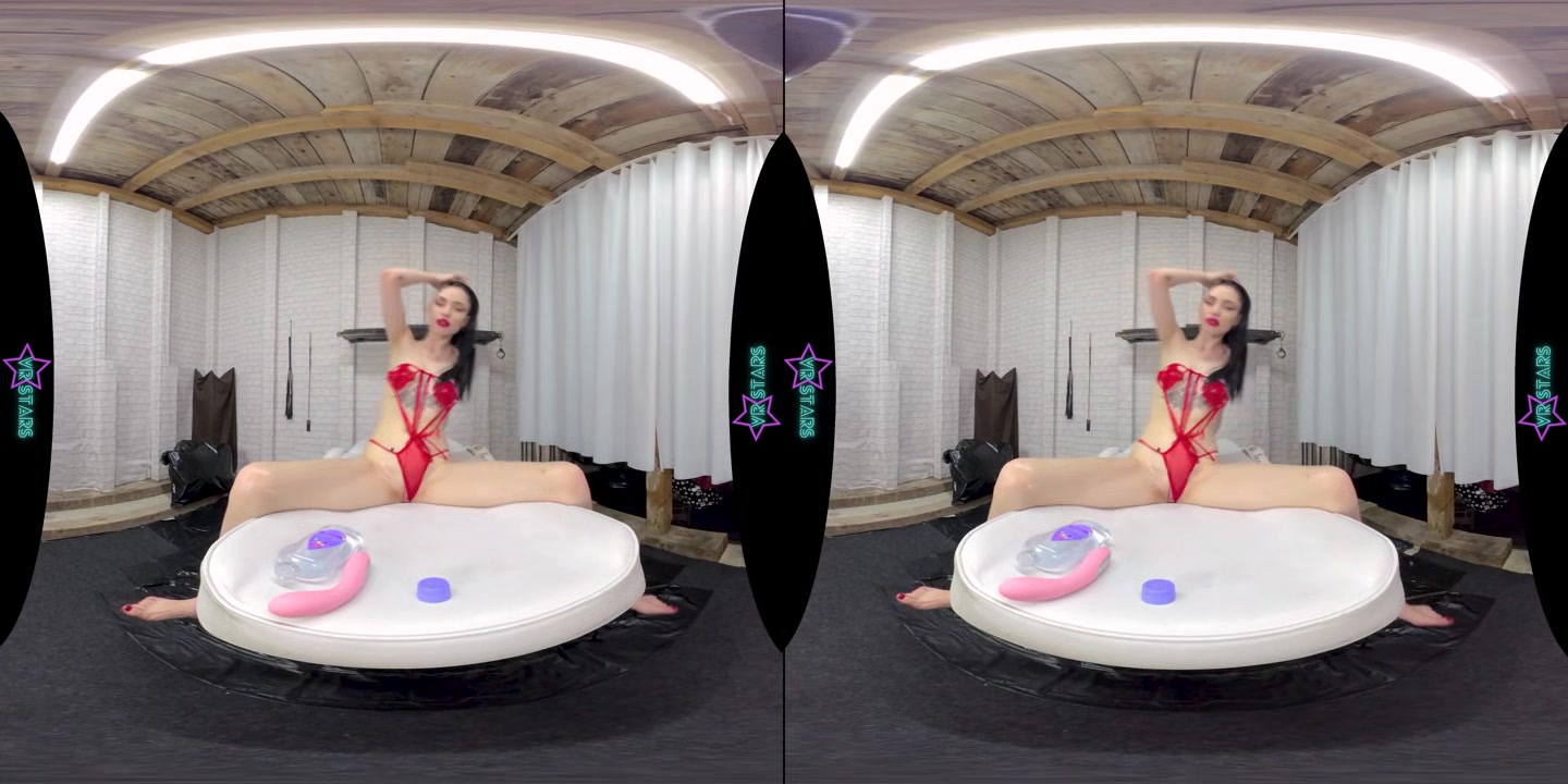 Oiled Skinny Russian Doll Rides Her Dildo Stretching Her Small Pussy - VRStars