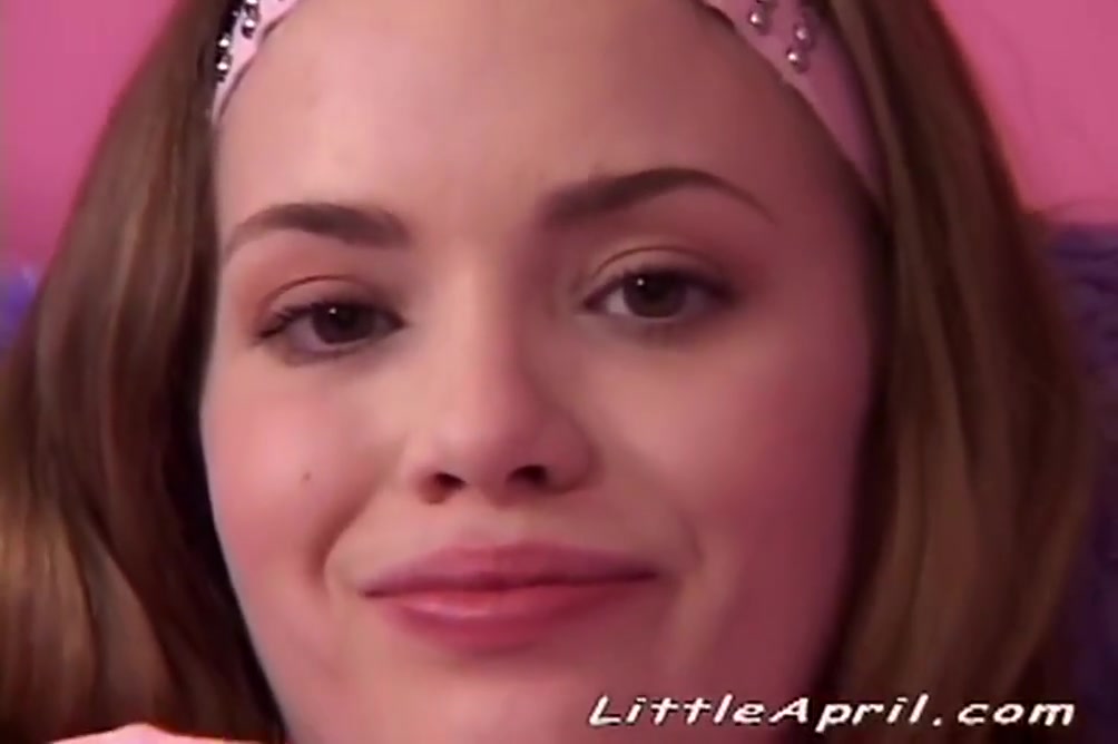 Little April - Solo teen 18+ Fingers Her Tight Pussy