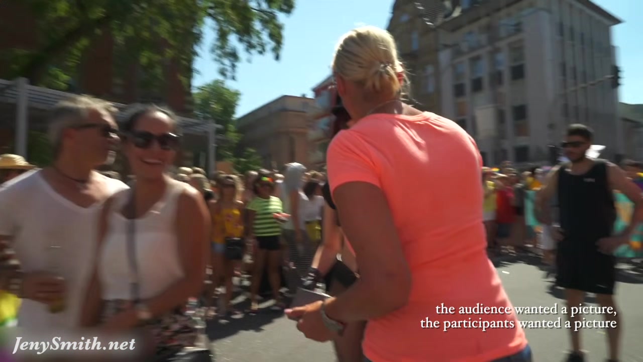 Sexy Jeny Smith at Christopher Street Day parade at Cologne. With Public Nude scenes