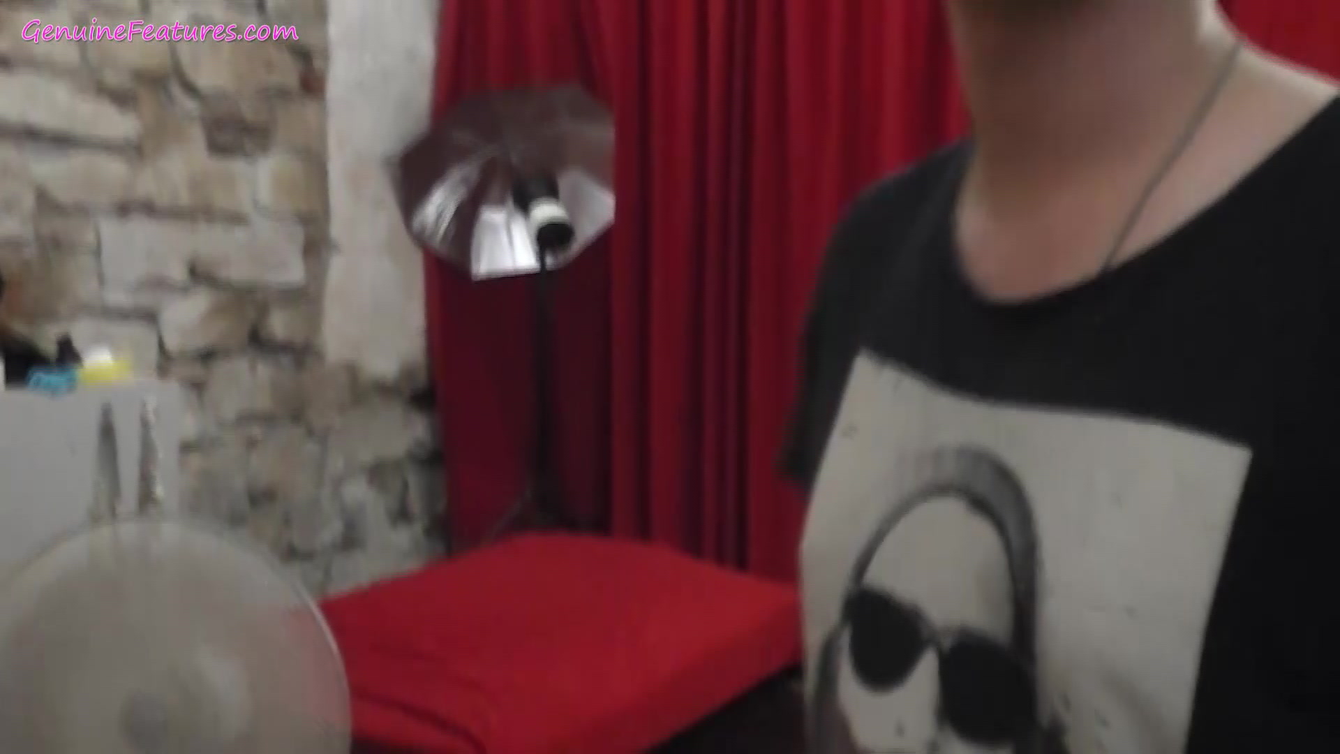 Sexy backstage with sexy rock chick and two horny guys