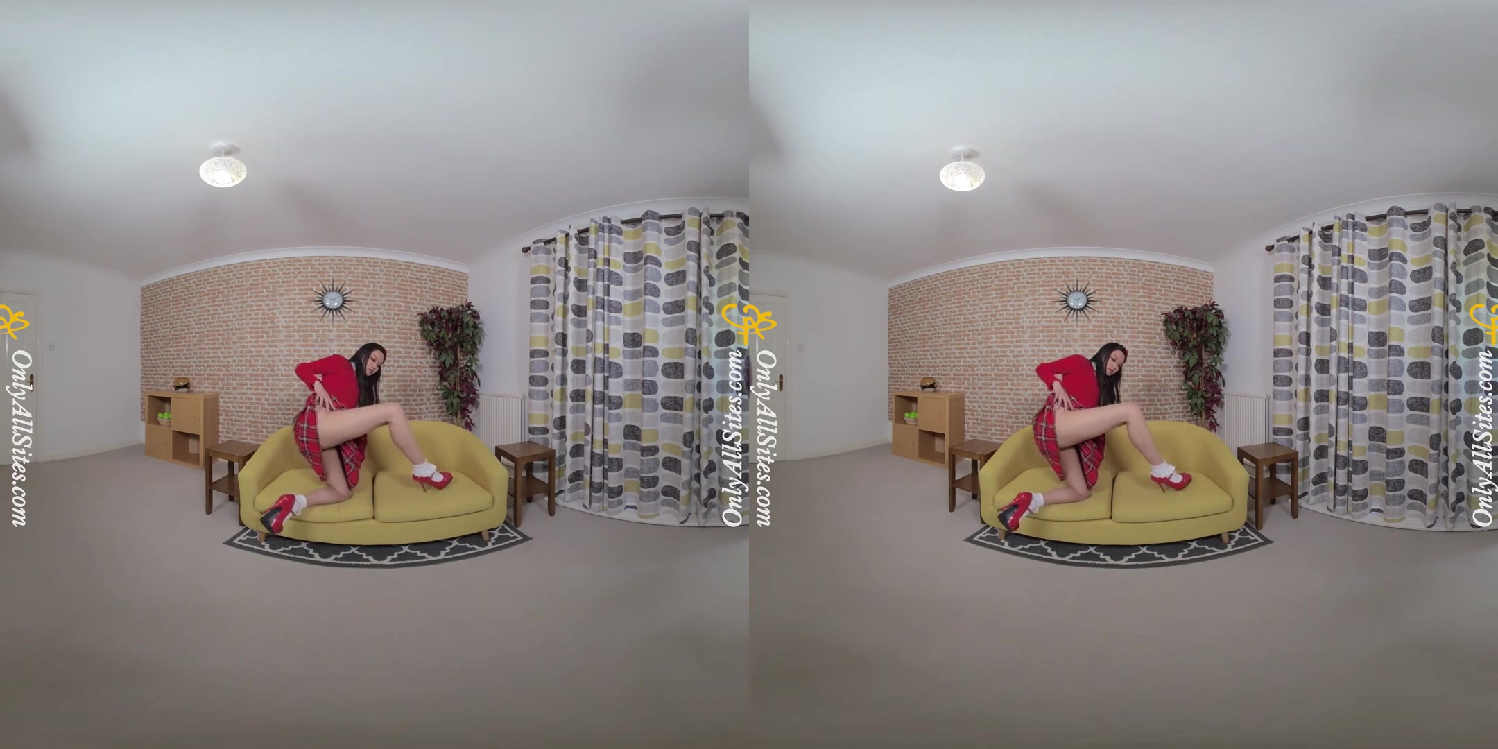 Louisa Lu - Asian Schoolgirl Striptease - Schoolgirl Uniform Panties Perky Tits