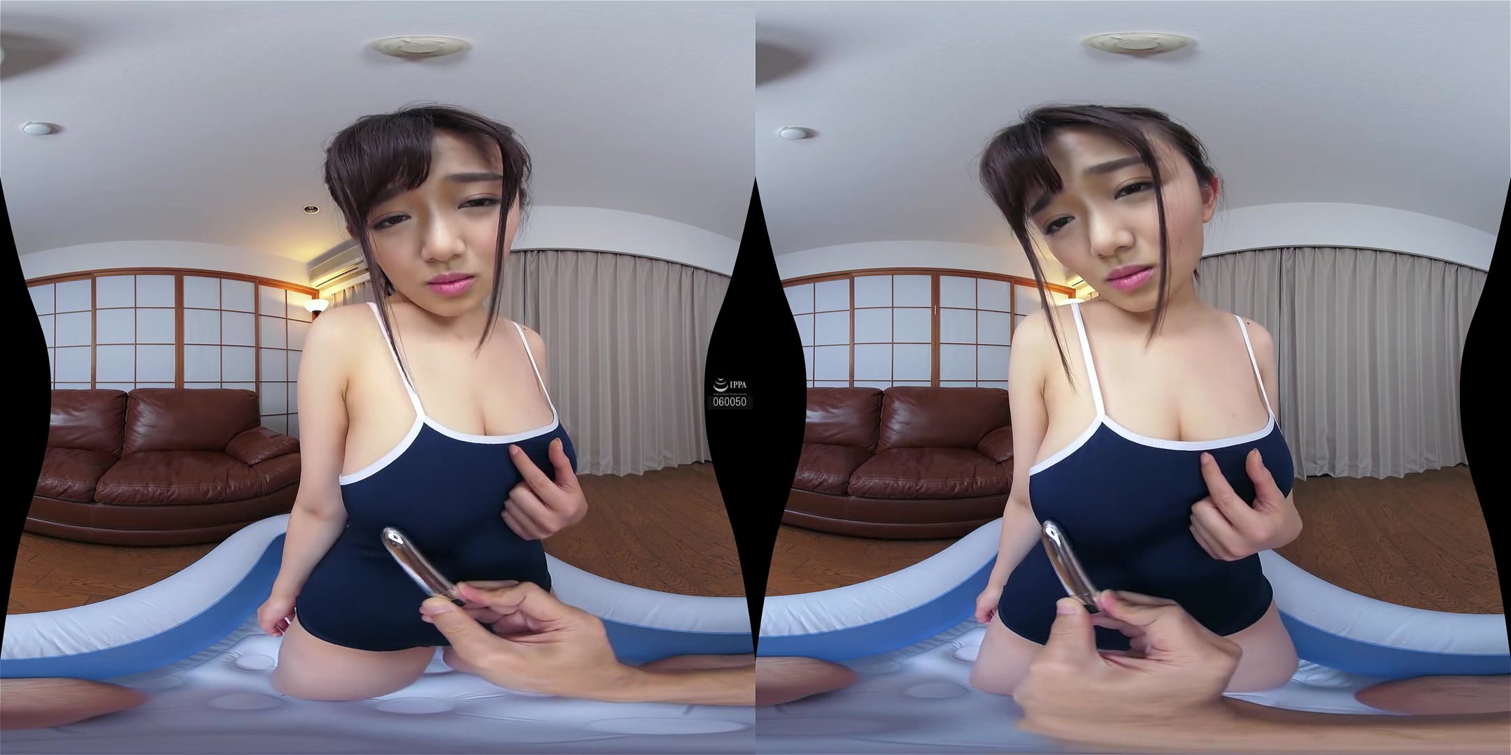 Intense Sex with a Girl Who Can't Fit in a School Swimsuit - Asian Schoolgirl with Big Tits Hardcore