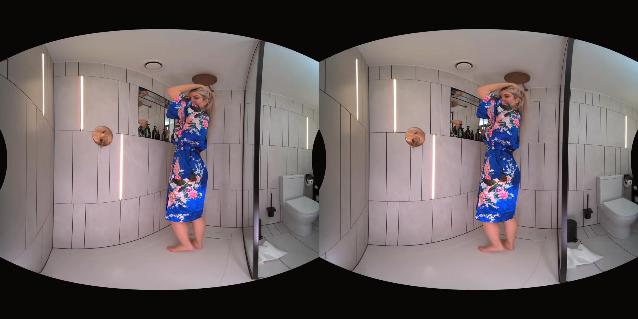 Big Tits Blond Shower Voyeur