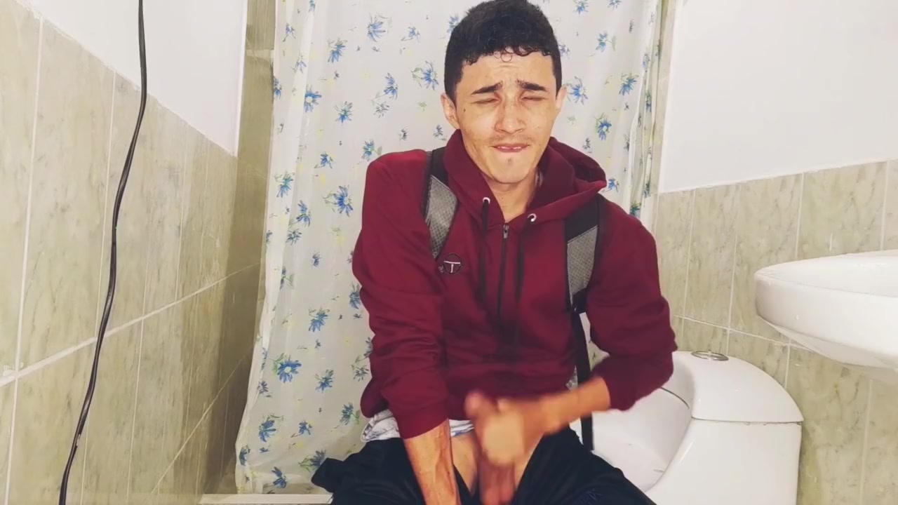 Guy Masturbates In University Bathroom Before Class//sexy Orgasm//sexy Young Man
