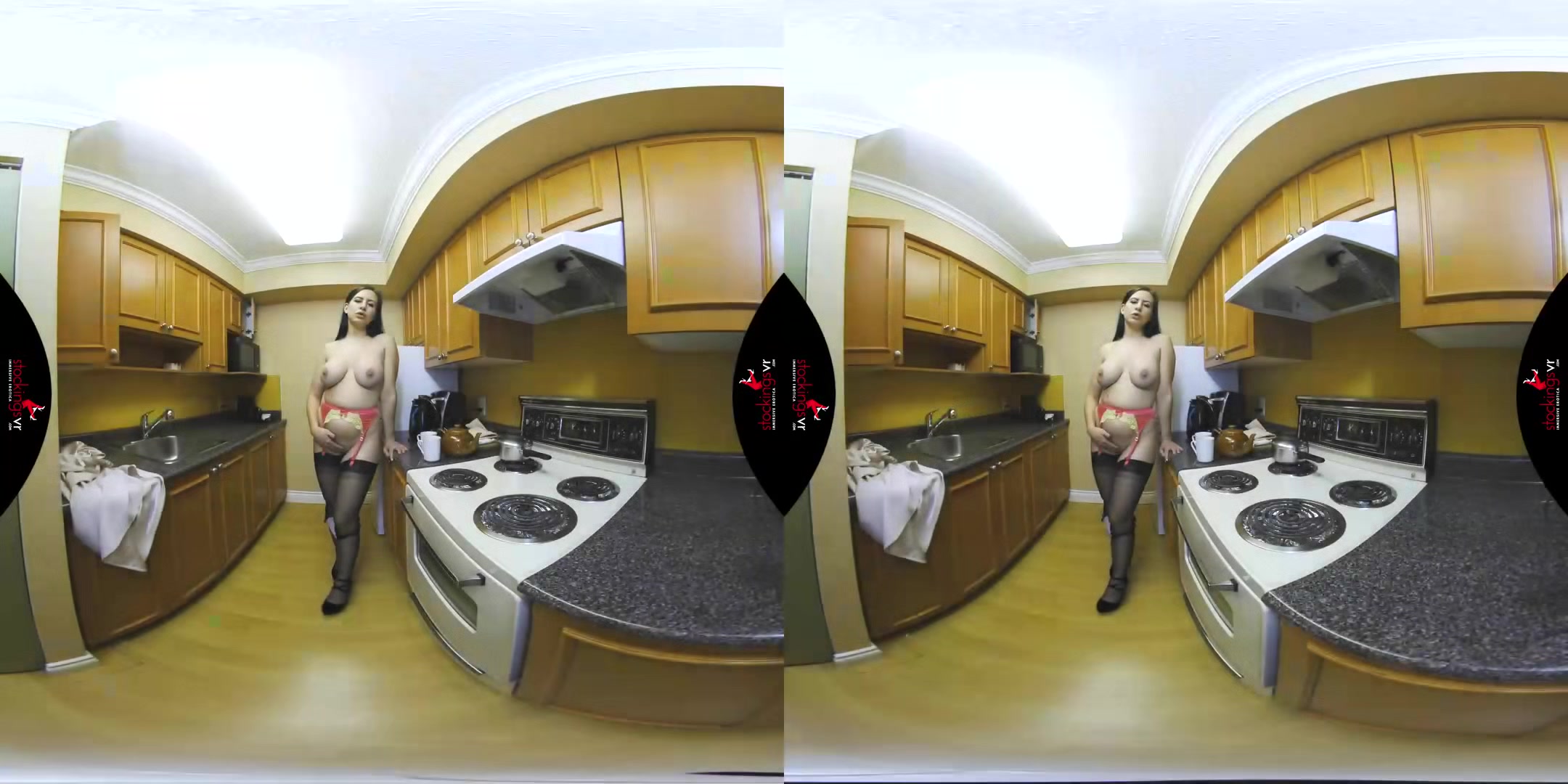 Tea time slip strip starring Tindra Frost