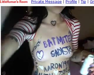 Amazing tiny brunette showing her body full of tattoos