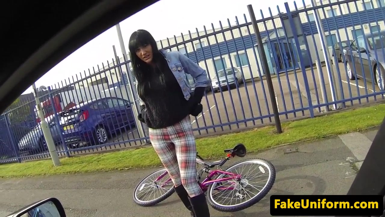 busty british bird doggystyled in public by cop