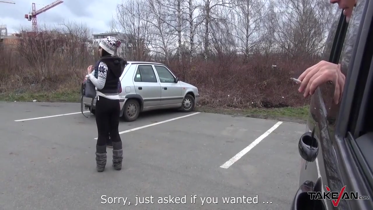 Sexy Brunette Convinced By Dude In Van Fight To Stay After Fuck 12 Min