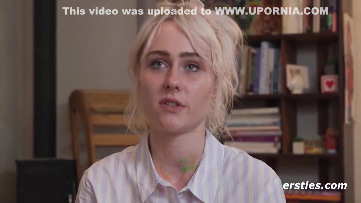 Blonde Hally Puts The Brush In Her Pussy While Painting