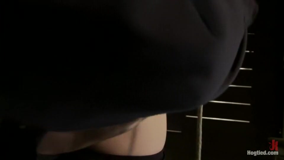 Katie Kox and her Monster tits are introduced to Hogtied the meet and greet.