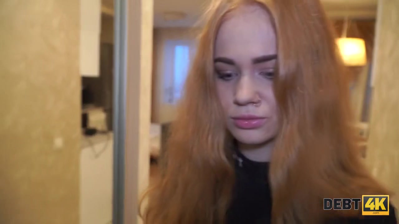DEBT4k. Lovely chick Rose Wild buys a huge TV but can’t pay for it