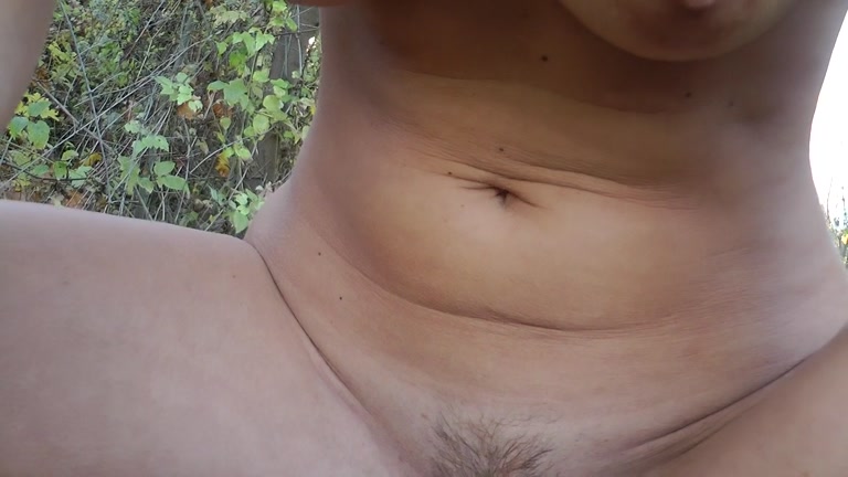 Blonde with hairy clit fucking in public