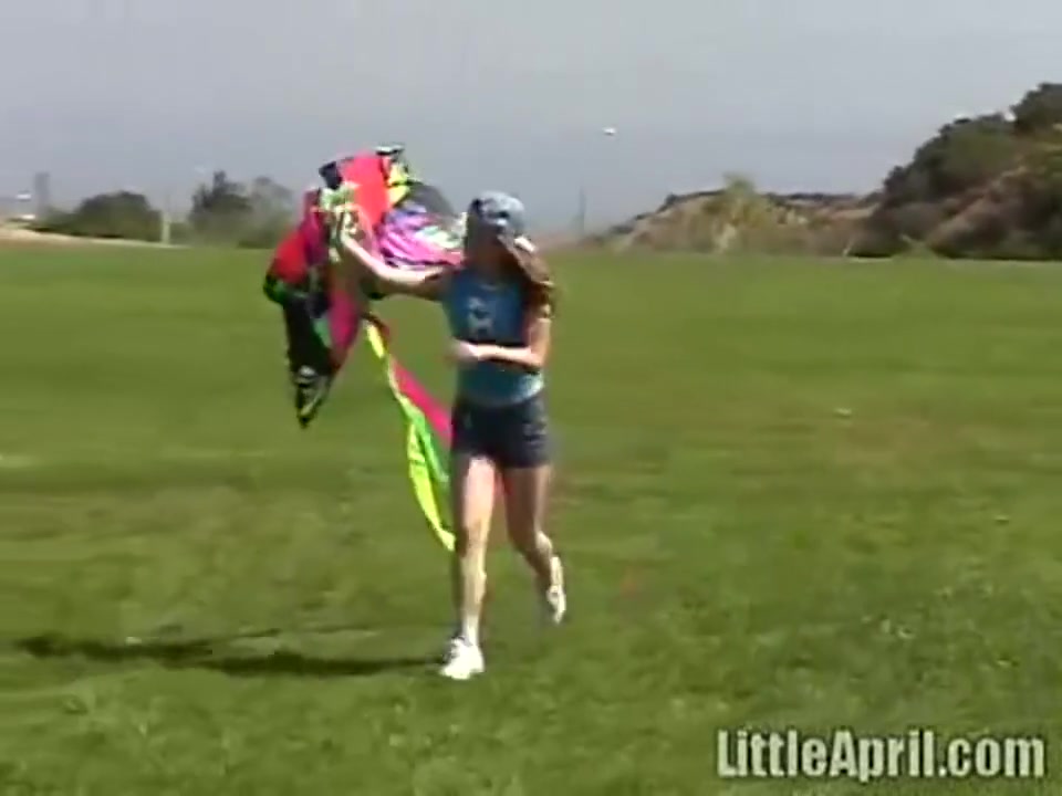 teen 18+ Rubbing Outdoors With Little April