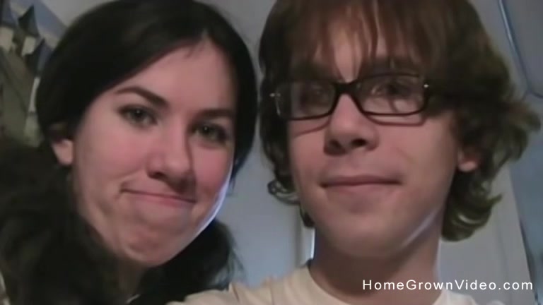 Young amateur couple film their first sex video