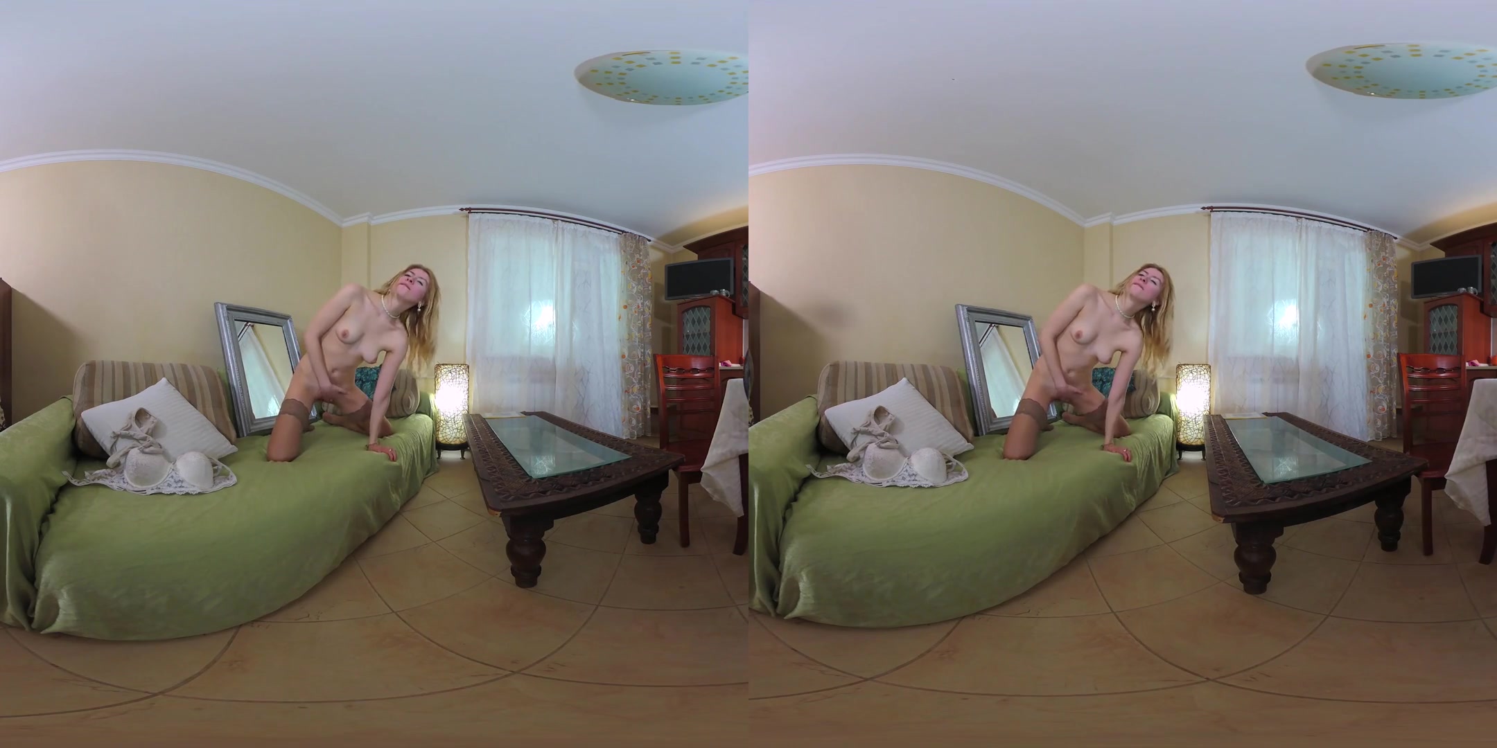 Elizabeth Fingering Myself Intense Orgasm - Nylons Solo Model Fingering