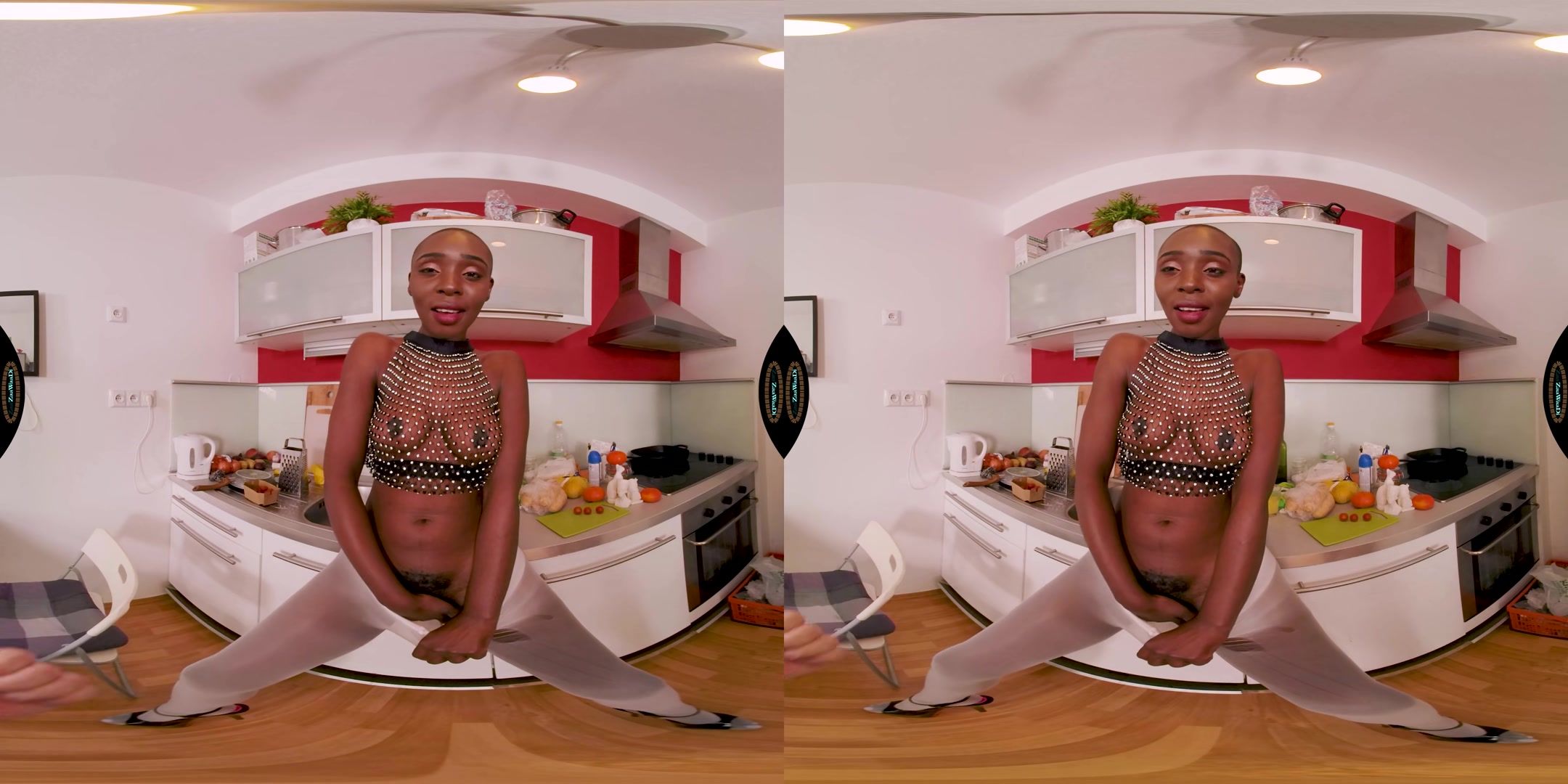 Ripping White Pantyhose And Cum Over Them - ZaawaadiVR