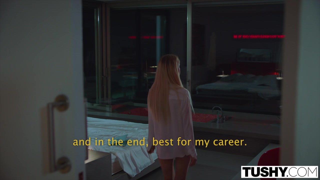 TUSHY Model has a crush on her manager and uses a butt plug to get his attention