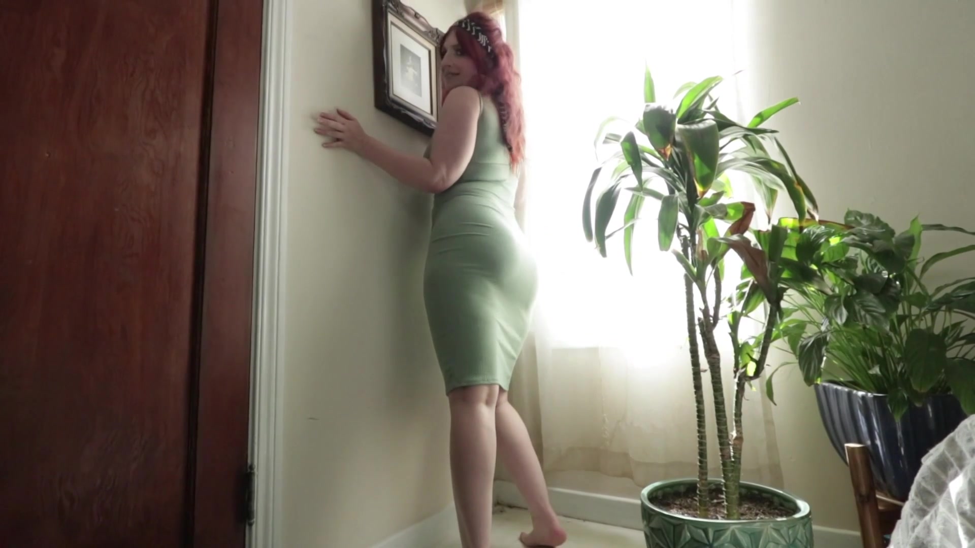 Green Dress - Amberspanks