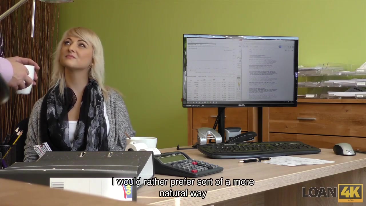 LOAN4K. Passionatre fucking on the table in office of loan manager