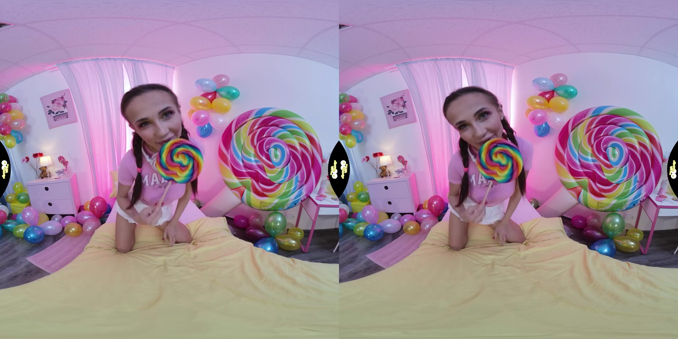 Sweet Lollipop; Busty Babe Solo Masturbation - SexLikeReal