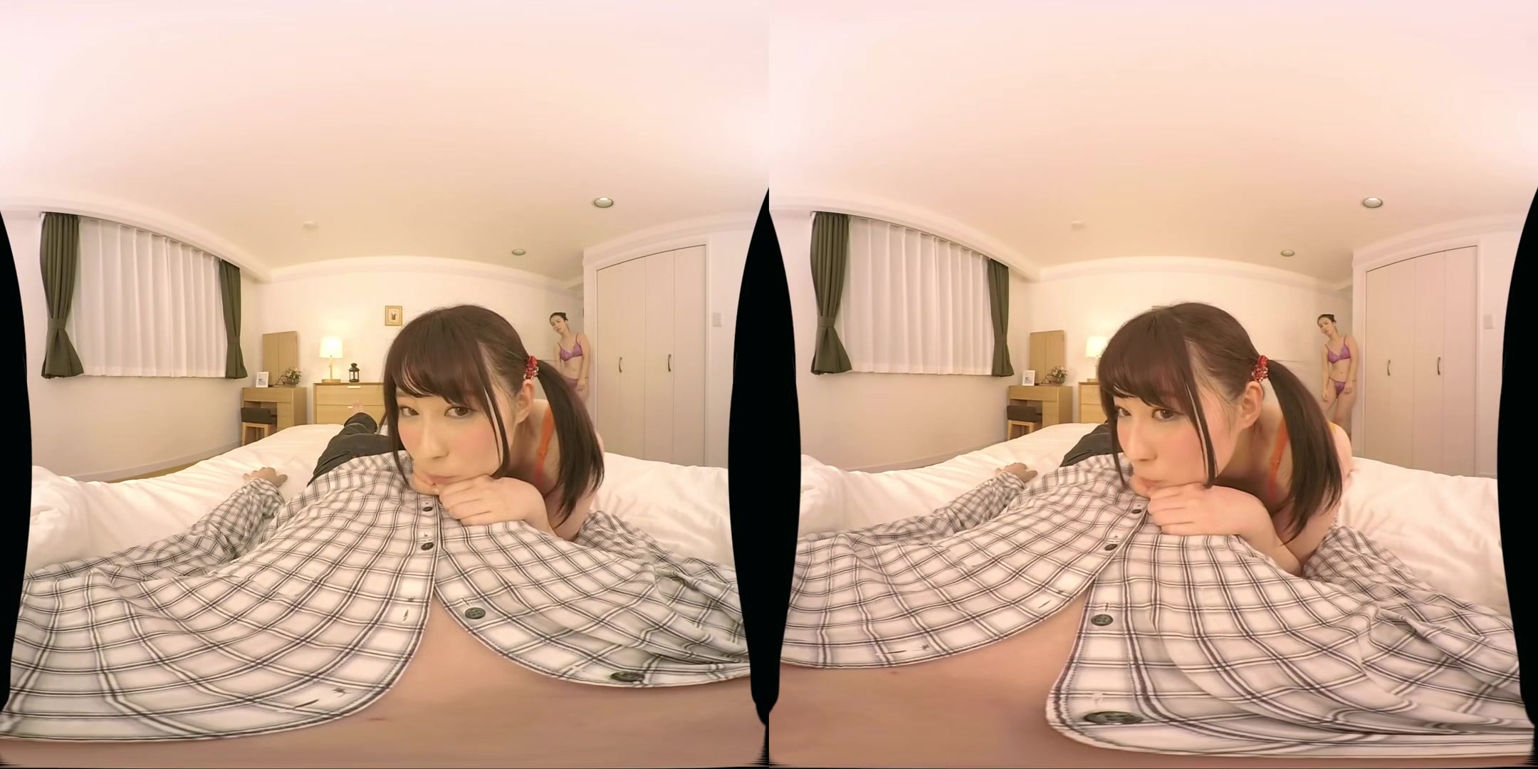 Beautiful Stepsister from Southern Japan Fight Over your Dick!; Cute Japanese Teens Threesome MFF POV VR
