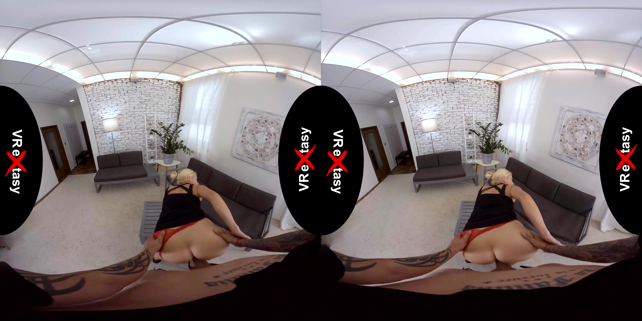 Vanessa Hell - Please Fuck Me In Different Positions - Cute Blonde in Hot Red Lingerie