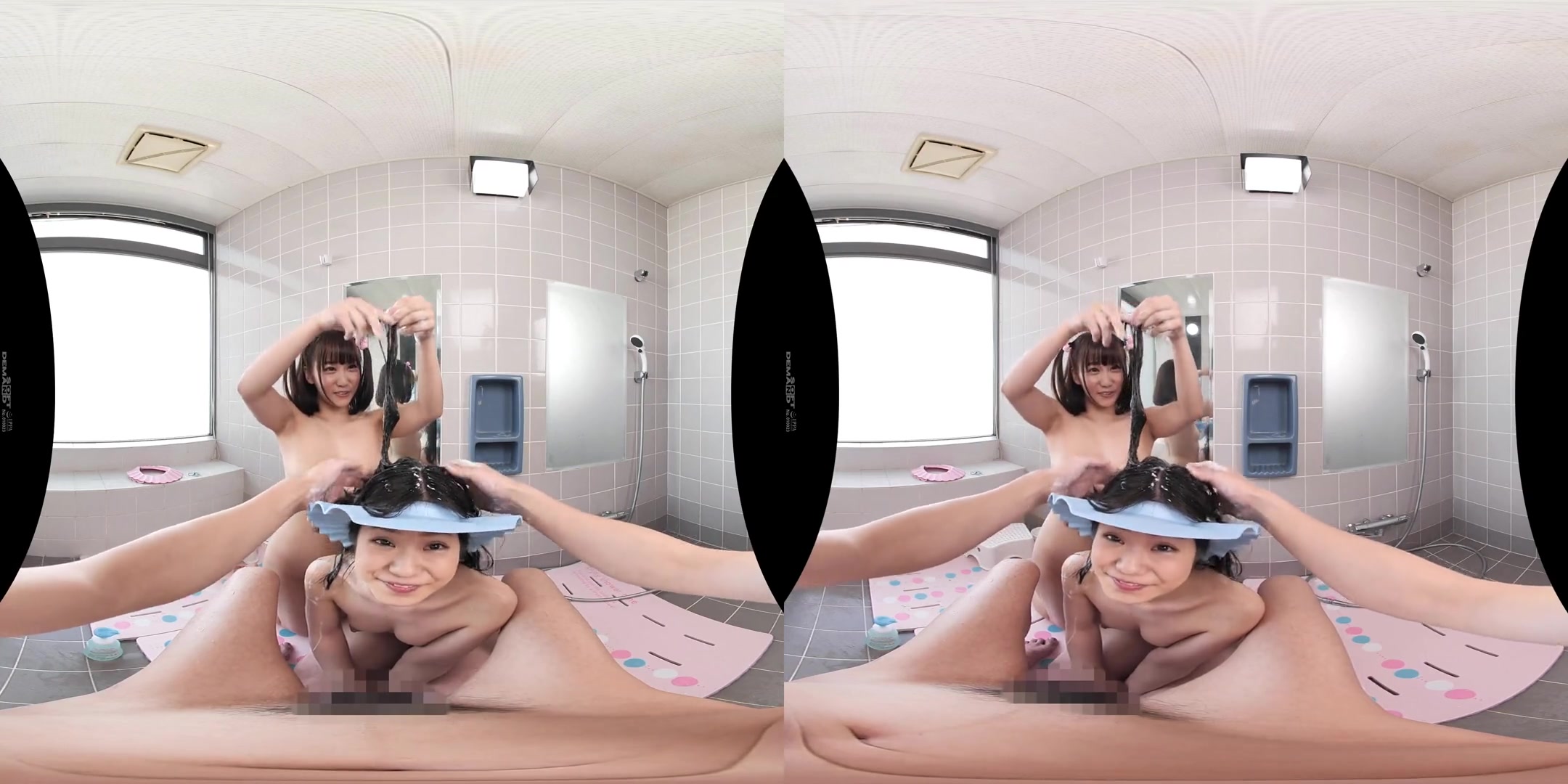 Indecent Bath Time with your Stepdaughters; JAV MFF Threesome with Sexy Young JAV Idols