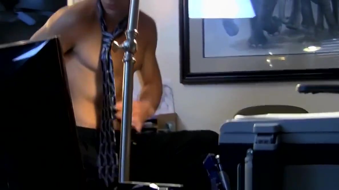 Office jock Zack Randall cums after fleshlight fucking solo
