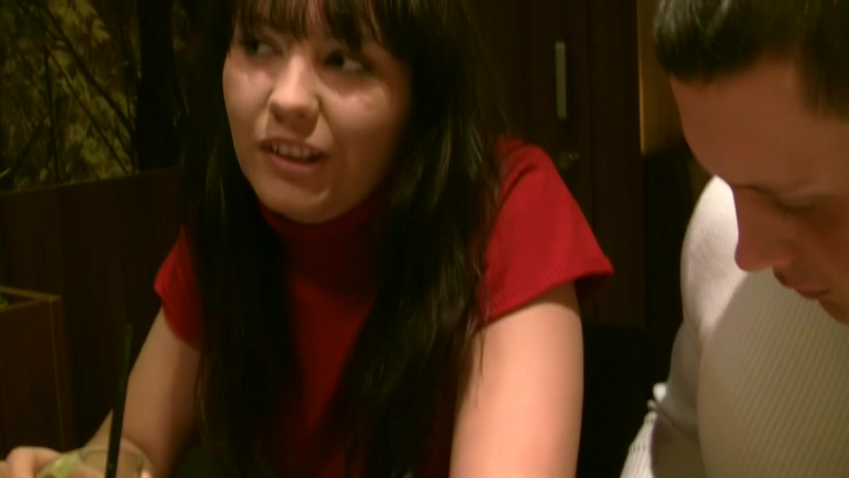 Meadow in hot chick has sex in restroom with a horny guy