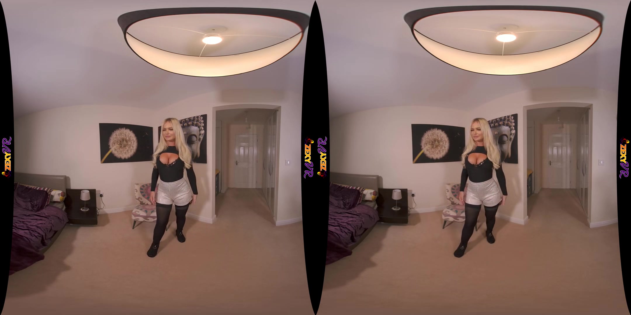Wanna Play? - Busty Blonde Solo Striptease - SexLikeReal