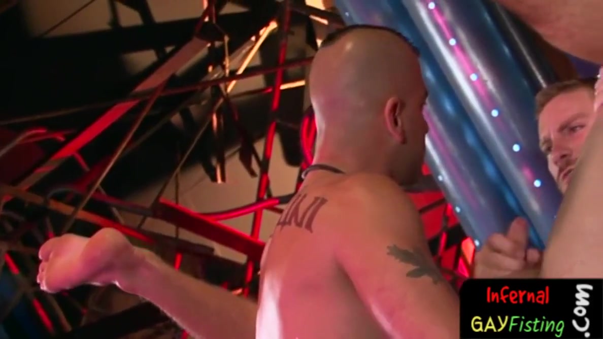 Gaping Lad Bent Over And Fisted From Behind