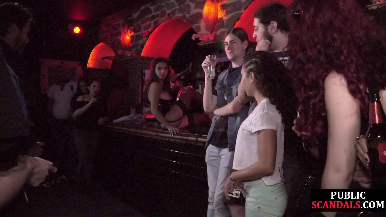 Public sluts sucking cock in group before facial cumshot