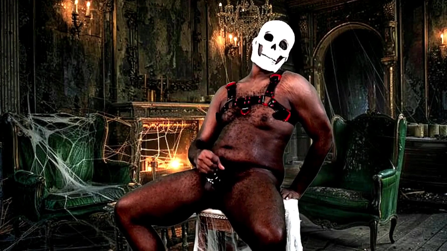 Gooning At The Haunted Mansion - Huge Cocked Beefy Jock Ready To Blow Massive Load