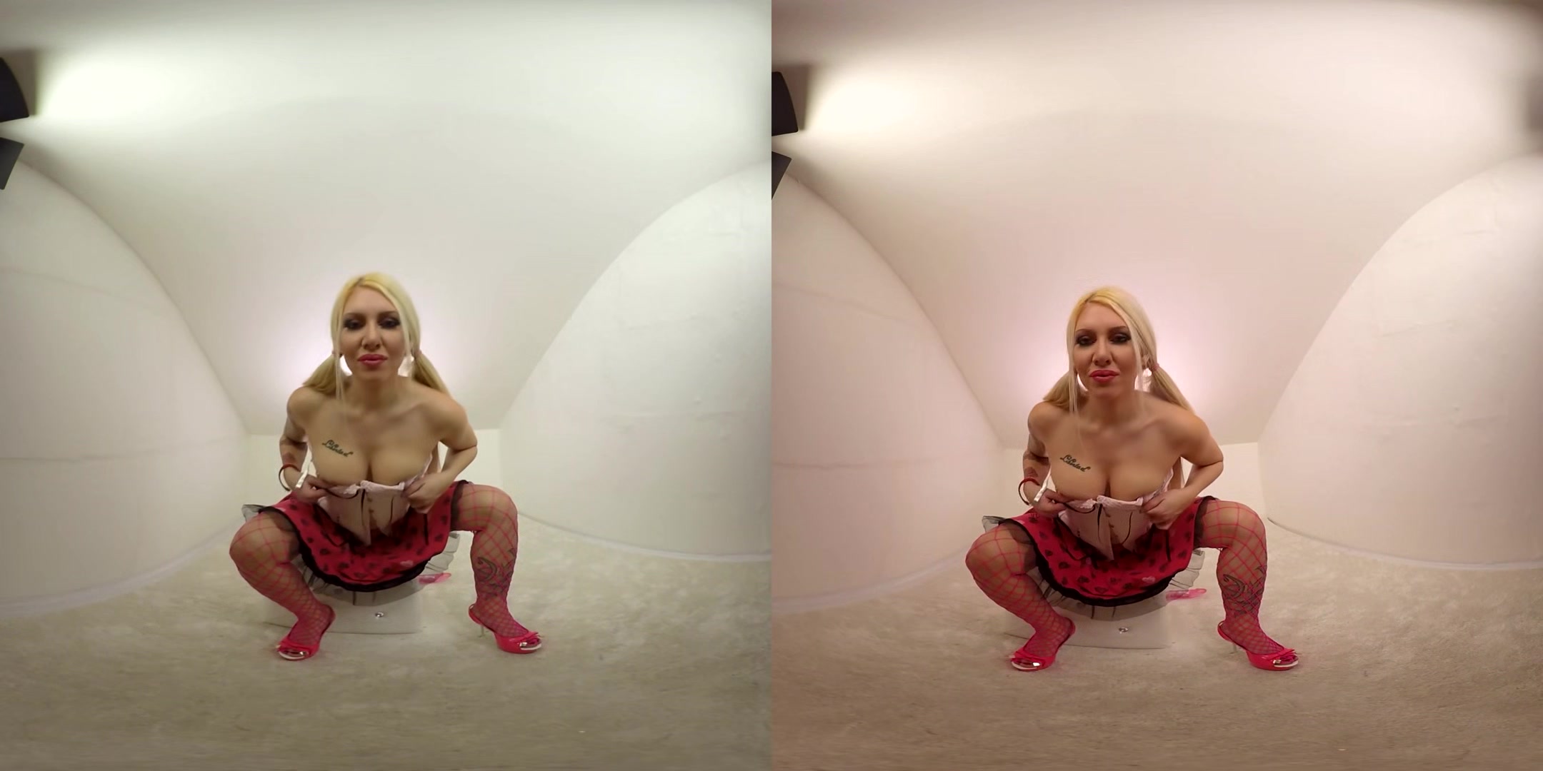 226 - Vanessa Sweet - Blonde Fishnet Stockings Toying