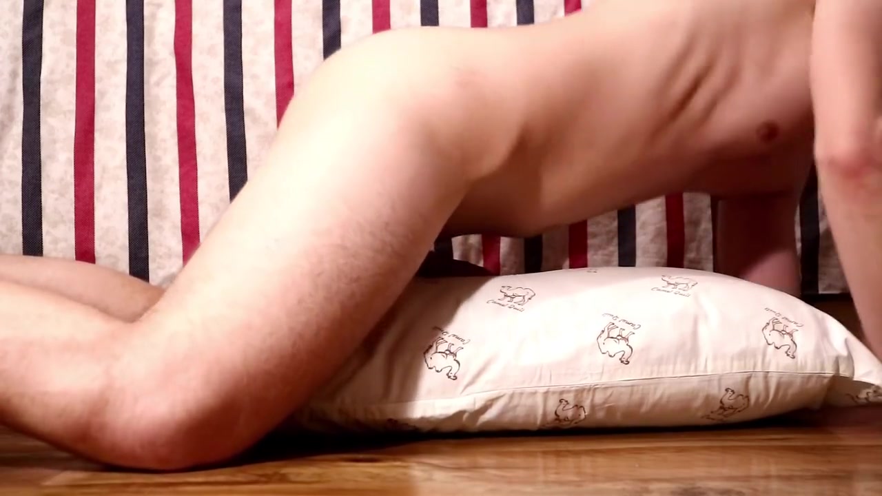 Guy Humping Pillow And Fingering Ass After Workout