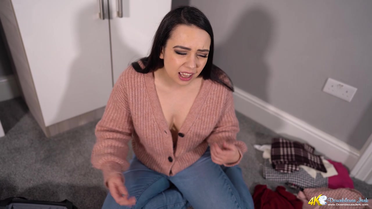 in Revealing Cardi - DownblouseJerk