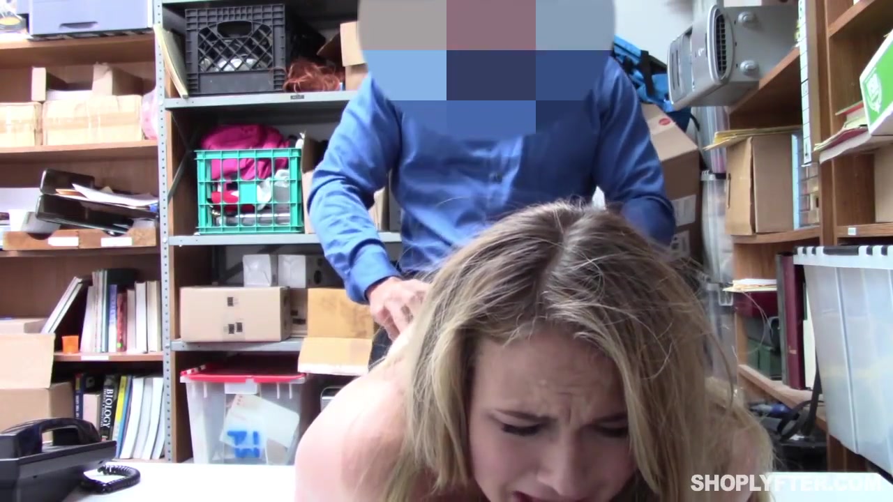 Alyssa Cole - Security Guy Fucking Young Blonde From Behind In The Back Office