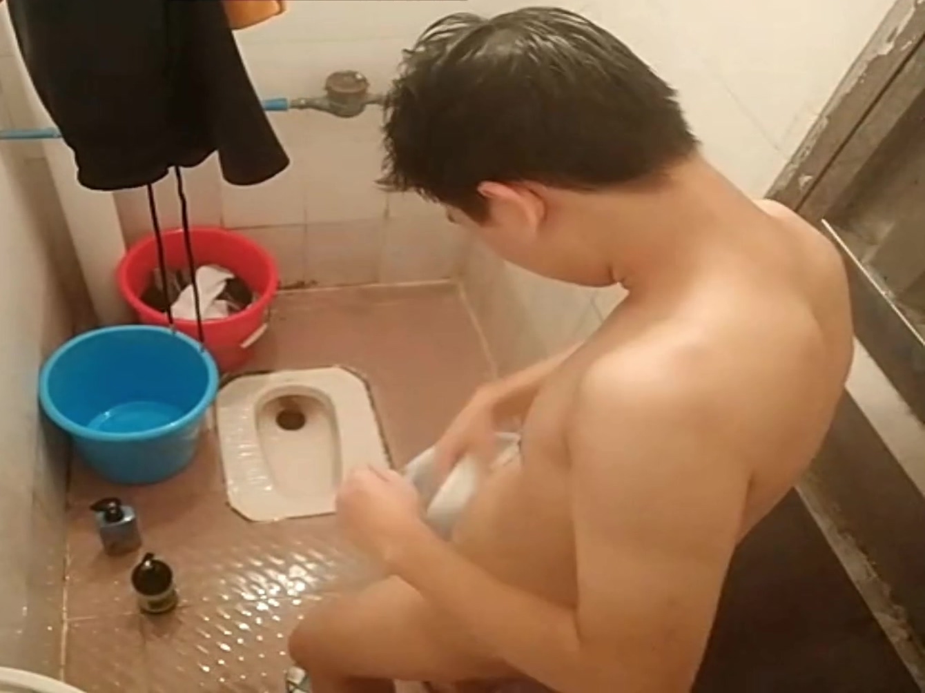Classmate Bathing In School 15