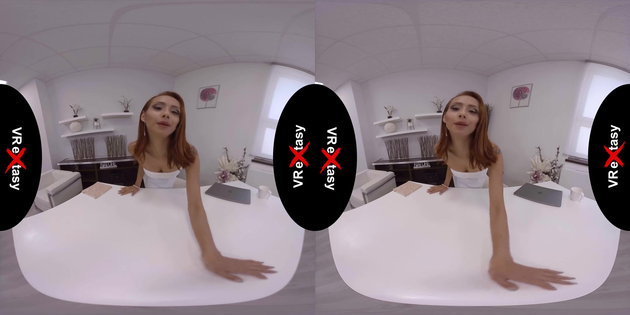 Veronica Leal - Alone in the Office; Latina Pornstar Solo