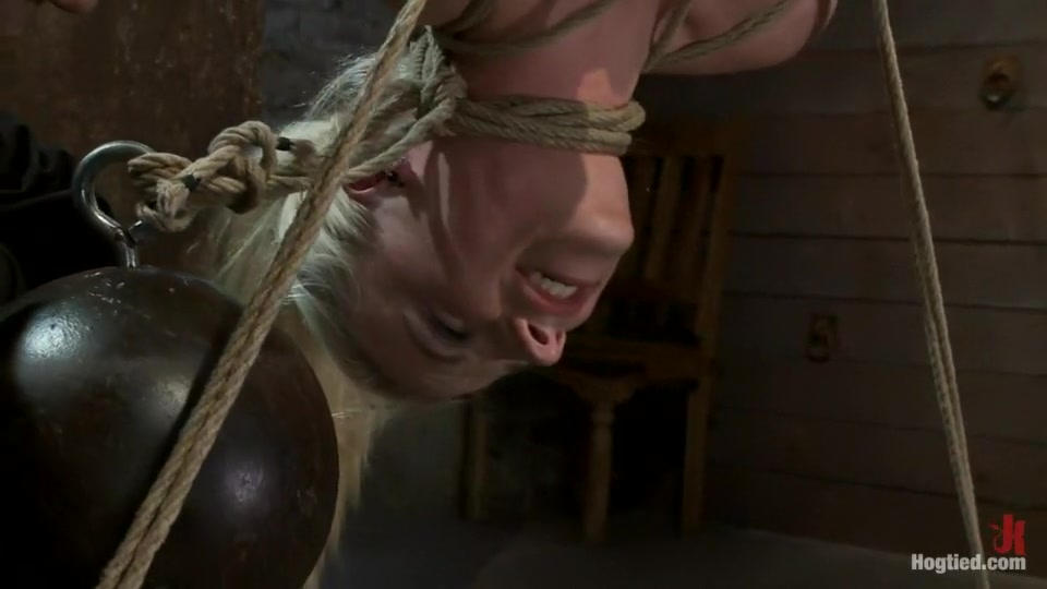 19yr old blond with huge 'F' size breastsis made to cum over & over. Suffers horrific bondage!