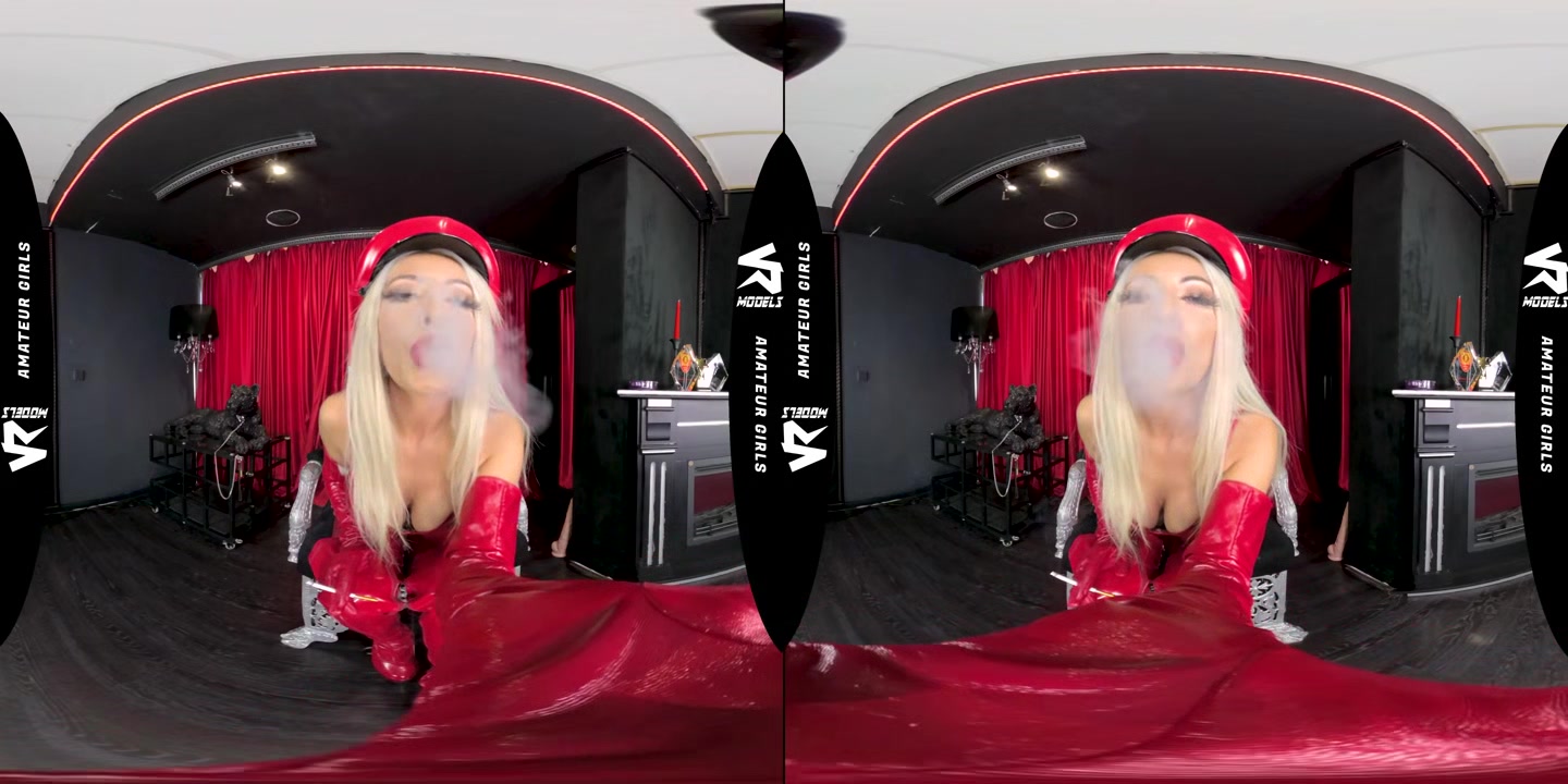 Red Leather Mistress Giving Jerking Off Instructions - VRVids