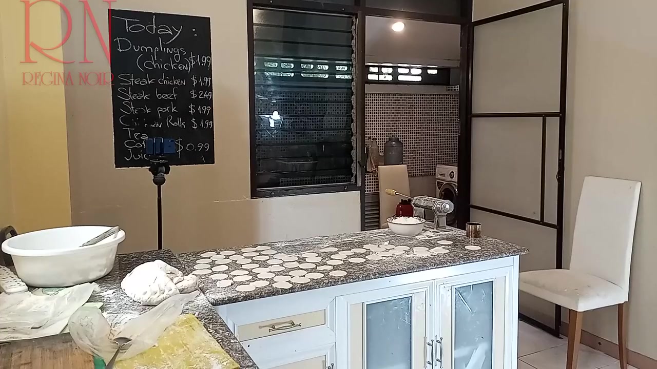 Regina Noir In Nudist Housekeeper Cooking At The Kitchen. Naked Maid Makes Dumplings. Naked Cooks. Bra 2